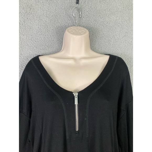 Cable & Gauge Black Blouse Viscose‎ Spandex Long Sleeve Women's L Soft & Drapey - Picture 3 of 11
